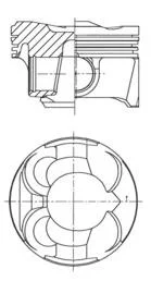 Поршень Citroen C3/C4/Peugeot 207/308 1.6 07- (77.00mm/STD) KOLBENSCHMIDT 41267600