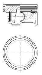 Поршень, комплект VAG ''1.6'' 14- снят с производства KOLBENSCHMIDT 41487620