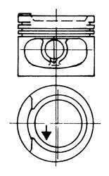 Поршень, комплект AUDI/SEAT/VW 80,100,Ibiza,Toledo,Caddy,Golf,Jetta 1,8i 85-00 KOLBENSCHMIDT 93928630 (фото 1)