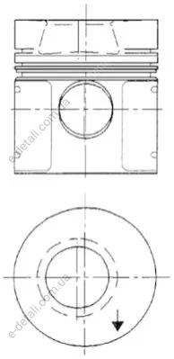 Поршень двигуна KOLBENSCHMIDT 93 951 600 (фото 1)