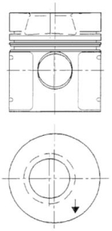 Поршень з кільцями KOLBENSCHMIDT 93 951 600