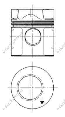Поршень KOLBENSCHMIDT 94333600 (фото 1)