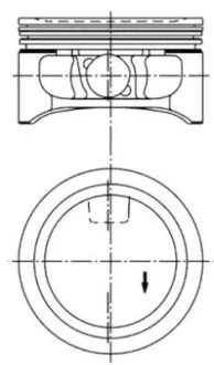 Поршень, комплект OPEL Vectra B,C,Astra G 2,2 00- KOLBENSCHMIDT 94912610