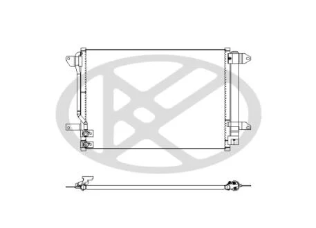 Радіатор кондиціонера (Jetta USA кольца) KOYORAD CD451408