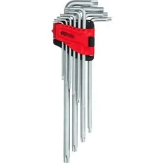 Комплект кутових штифтових гайкових ключів Torx екстра довгий 10 шт KS TOOLS 151.4860