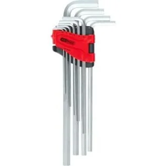 Комплект кутових штифтових гайкових ключів подовжених 10 шт KS TOOLS 151.4980