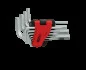 Комплект кутових штифтових ключів 1/16"-3/8" 10 шт KS TOOLS 151.5060 (фото 4)