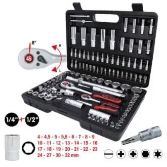 Комплект торцевих ключів 1/4"+1/2" 108 шт KS TOOLS 911.0708