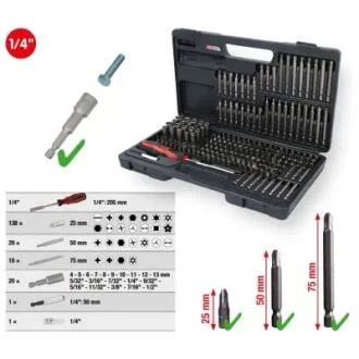 Набір біт 1/4", 208 шт KS TOOLS 911.2008