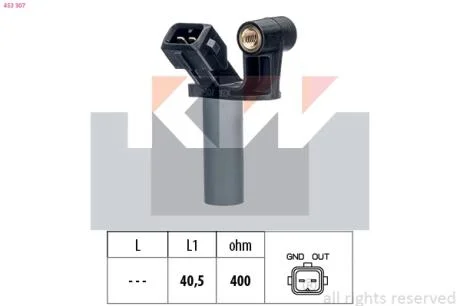 Датчик р/вала, к/вала (аналог EPS 1.953.307/Facet 9.0307) KW 453 307