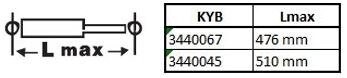 Амортизатор підвіски KYB 3440067