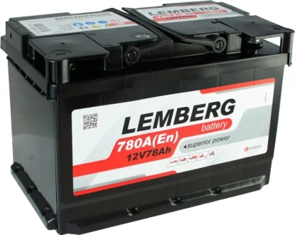 Аккумулятор автомобильный LEMBERG 78 Аh/12V  Lemberg LB78-0