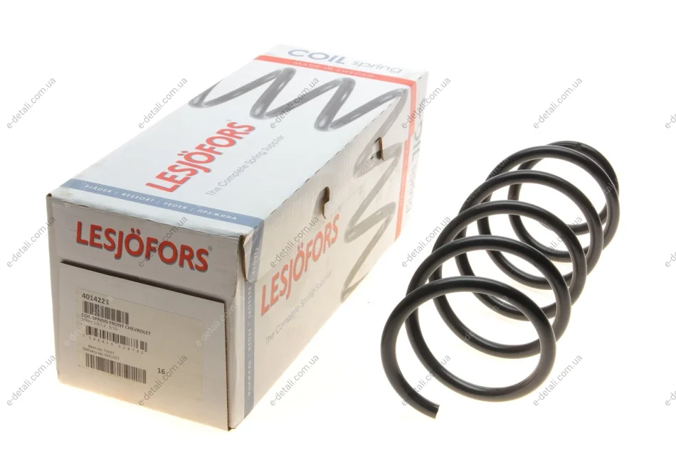 Пружина (передняя) Chevrolet Spark 1.0/1.2 10- (хэтчбэк) LESJOFORS 4014223 (фото 1)