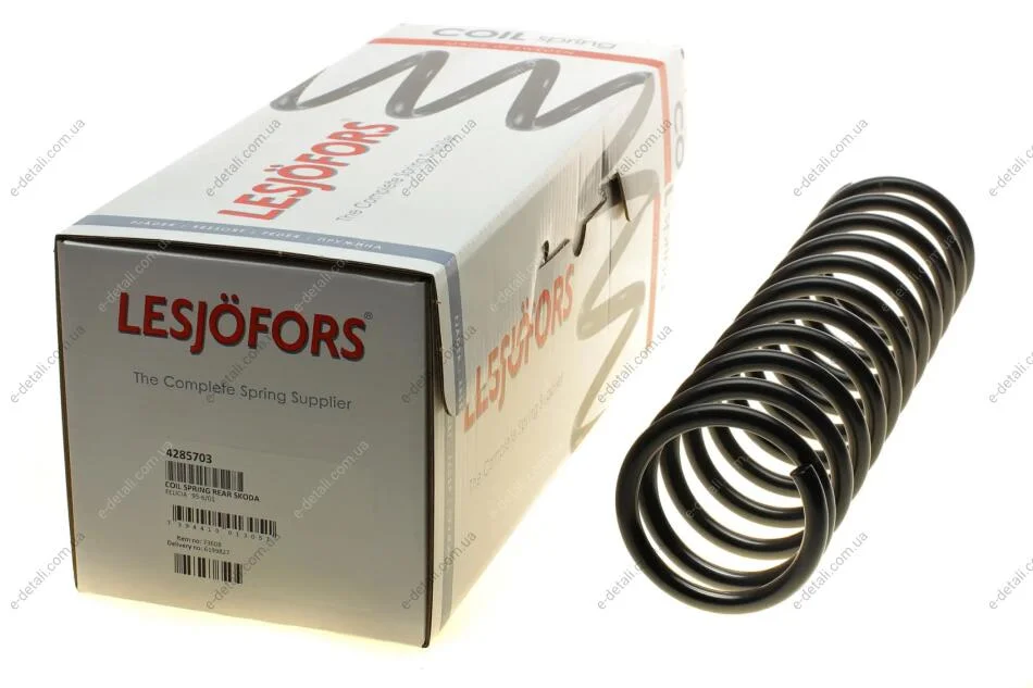 Пружина (задня) Skoda Felicia 1.3/1.6/1.9D 94-01 (накл.з.частина) LESJOFORS 4285703 (фото 1)