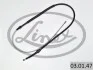 Трос ручника (задній) (R) Audi A3/Seat Leon/Skoda Octavia/VW Golf 03- (1443/805mm) LINEX 03.01.47 (фото 1)