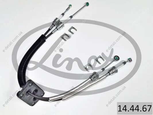 Трос кулисы Citroen Jumper/Peugeot Boxer 2.2D 06- (1115+1048mm) LINEX 14.44.67 (фото 1)