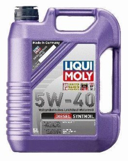 LM 5л DIESEL SYNTHOIL 5W-40 олива двигуна ACEA A3/B4, API CF, BMW Longlife-98 | MB 229.3 | VW 505 00 LIQUI MOLY 1341