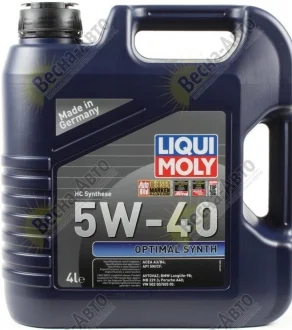 Масло моторное Liqui Moly Optimal Synth 5W-40 (4 л) LIQUI MOLY 3926