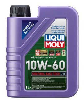 LM 1л SYNTHOIL RACE TECH GT1 10W-60 масло моторне синтетичне LIQUI MOLY 8908