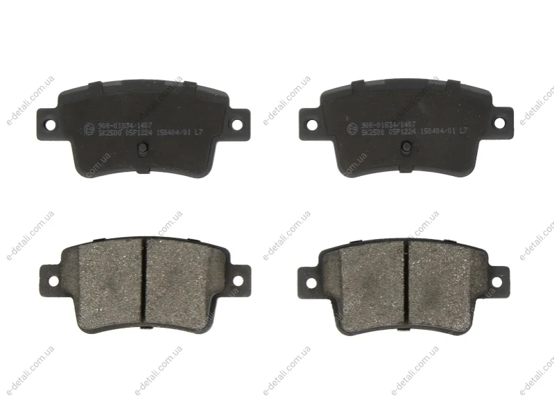 Колодки гальмівні дискові задні FIAT Grande Punto 05-10, Linea 07-18; OPEL Corsa D 06-15 LPR 05P1224 (фото 1)