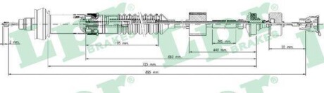 Трос зчеплення LPR C0028C