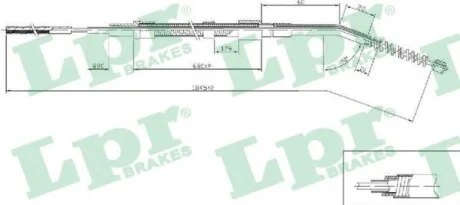 Трос ручного гальма LPR C0067B