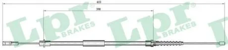 Трос ручного тормоза LPR C0645B
