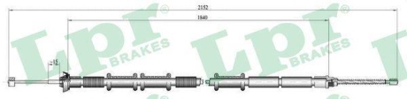 Трос ручного тормоза LPR C1320B