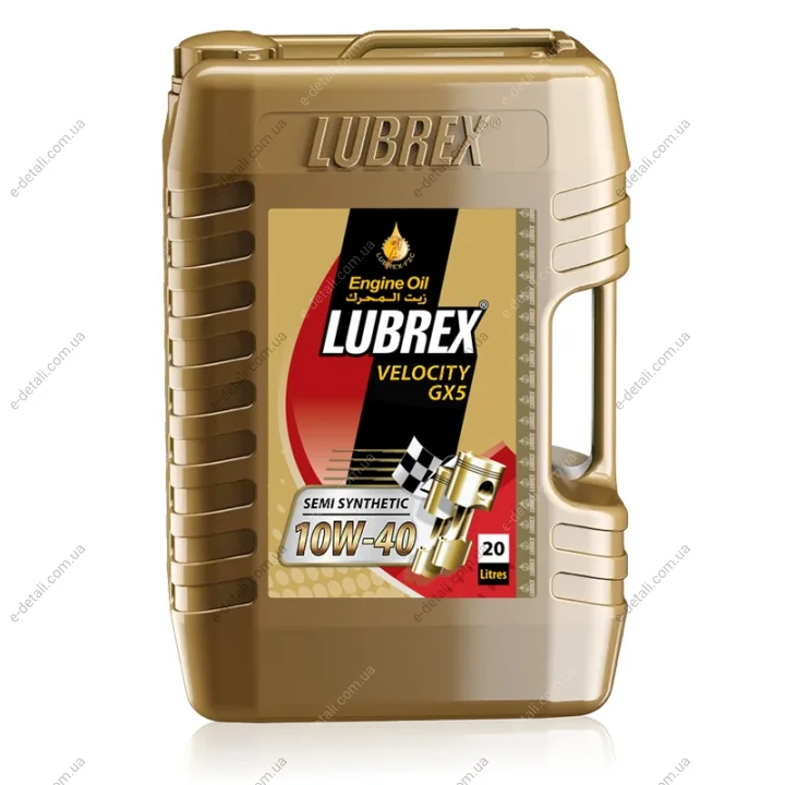 Масло ДВС 10W-40 VELOCITY GX5 API SG/CF, 20л, п/синт. LUBREX 1205717020 (фото 1)
