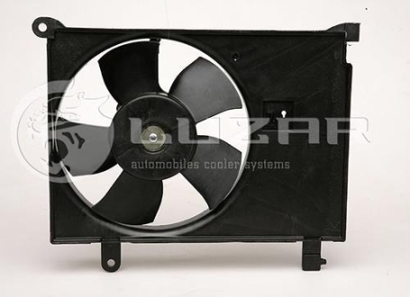 Вентилятор охлаждения радиатора Ланос 1,5-1,6 (б/с конд)/Сенс 1,3 (с конд) (с кожухом) LUZAR LFc 0580 (фото 1)