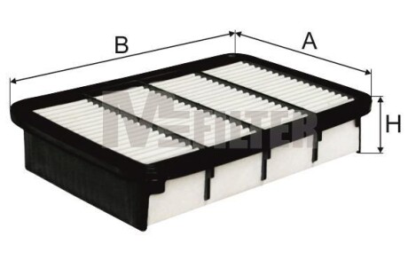 Фільтр повітряний Mitsibishi Galant 96- M-FILTER K 7060