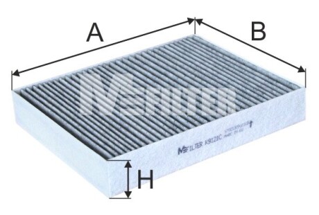 Фільтр салона вугільний M-FILTER K9121C