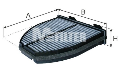 Фільтр салона вугільний M-FILTER K9139C