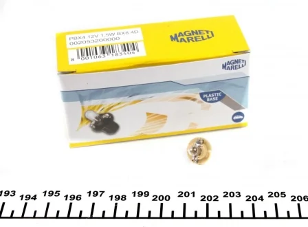 Автолампа Magneti Marelli B2,4W BX8,4d 1,5 W прозрачная MAGNETI MARELLI 002053200000