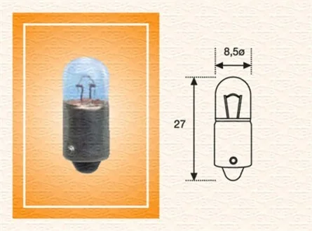 Автолампа Magneti Marelli T4W BA9s 4 W прозрачная MAGNETI MARELLI 002893100000
