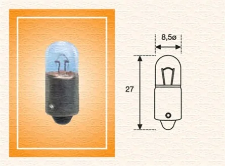 Автолампа Magneti Marelli T4W BA9s 4 W прозрачная MAGNETI MARELLI 002894100000
