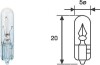 Автолампа T5 W2x4,6d 1,2 W прозрачная MAGNETI MARELLI 003721100000 (фото 1)