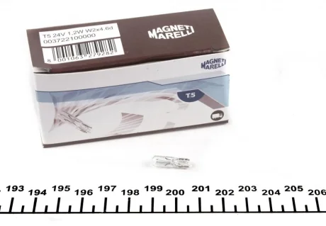 Автолампа Magneti Marelli T5 W2x4,6d 1,2 W прозрачная MAGNETI MARELLI 003722100000