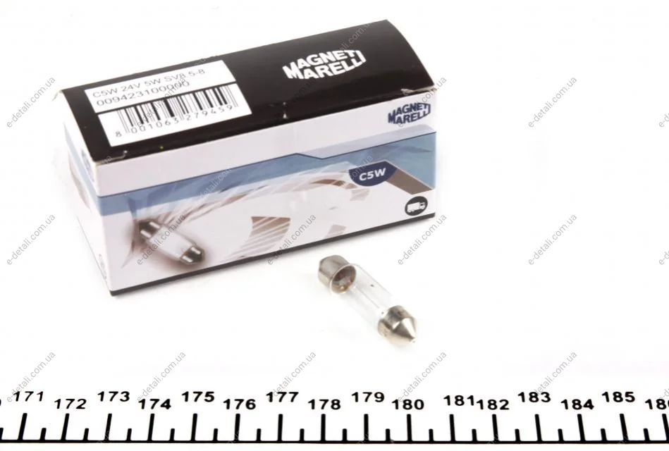 Автолампа Magneti Marelli C5W SV8,5-8 5 W прозрачная MAGNETI MARELLI 009423100000 (фото 1)