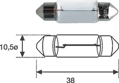 Автолампа Magneti Marelli B2,4W SV8,5-8 10 W прозрачная MAGNETI MARELLI 009461100000
