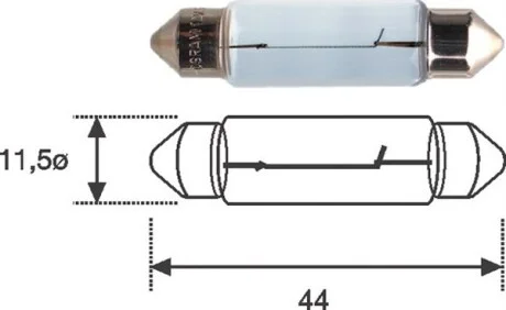 Автолампа Magneti Marelli B2,4W SV8,5-8 10 W прозрачная MAGNETI MARELLI 009461200000