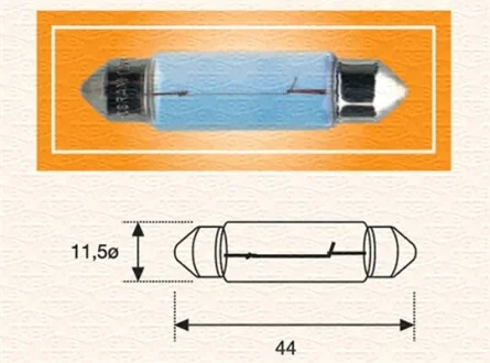 Автолампа Magneti Marelli B2,4W SV8,5-8 10 W прозрачная MAGNETI MARELLI 009462200000