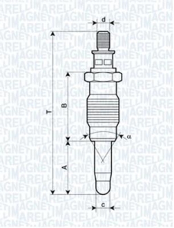 Свічка розжарювання RENAULT, ROVER, SEAT, SKODA [] MAGNETI MARELLI 062900005304