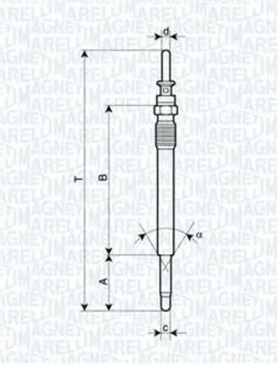 Свічка розжарювання ASTRA, OMEGA, VECTRA [] MAGNETI MARELLI 062900009304
