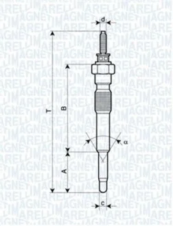Свічка розжарювання MAGNETI MARELLI 062900068304