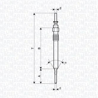 Свічка розжарювання (керамічна) BMW 3 E90 316d/318d 07- MAGNETI MARELLI 062900130304