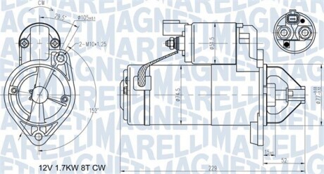 Стартер MAGNETI MARELLI 063721365010