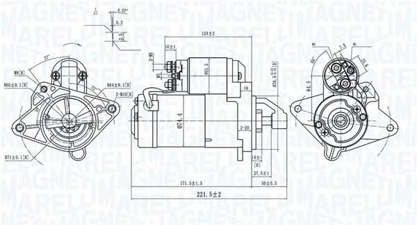 RENAULT Стартер Espace IV, Grand Scenic III, Laguna II,III, Master III, Megane III, Trafic II, Opel Vivaro, Movano, Nissan MAGNETI MARELLI 063721415010 (фото 1)
