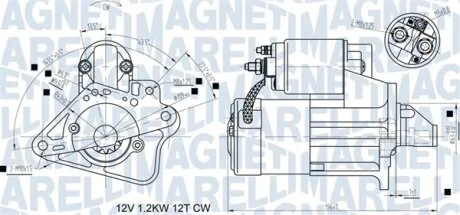 RENAULT Стартер CLIO III 1.6 09-, DUSTER 1.6 11-, MEGANE III 1.6 08-, DACIA MAGNETI MARELLI 063721524010