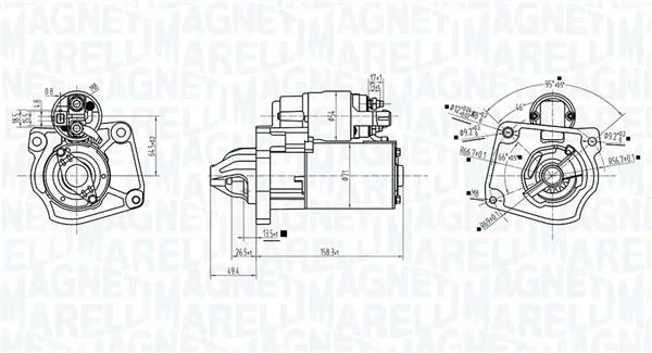 CITROEN Стартер BERLINGO 16-, DS, FIAT, PEUGEOT MAGNETI MARELLI 063726281010 (фото 1)